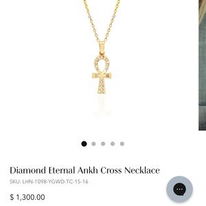 Logan Hollowell Diamond Eternal Ankh Cross Necklace (Pendant Only)